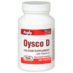 Oysco D, Calsium Supplement w/ Vitamin D, 250 Tablets, Watson Rugby