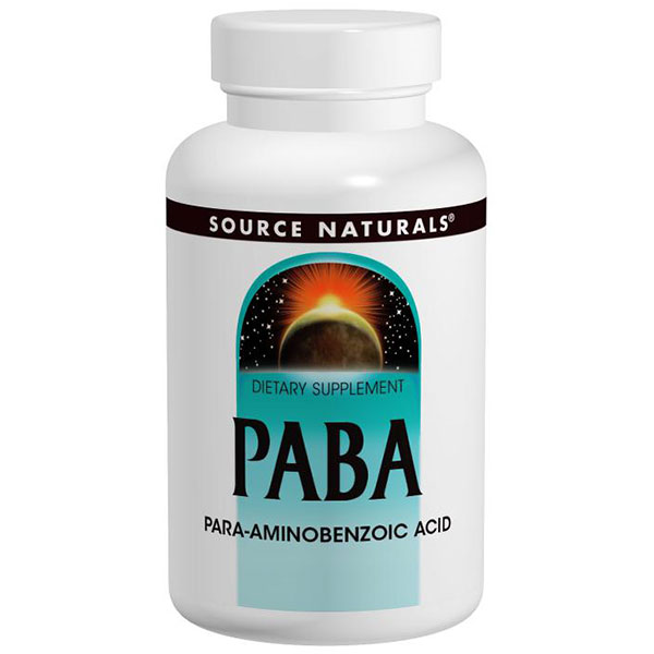 PABA (Para Amino Benzoic Acid) 100mg 250 tabs from Source Naturals