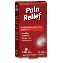 NatraBio Pain Relief 60 tabs, NatraBio (Natra-Bio)