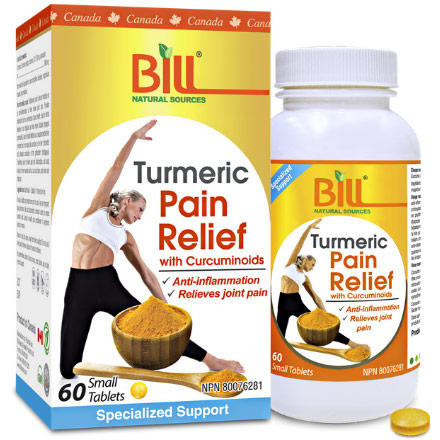 Pain Relief Turmeric, 60 Small Tablets, Bill Natural Sources