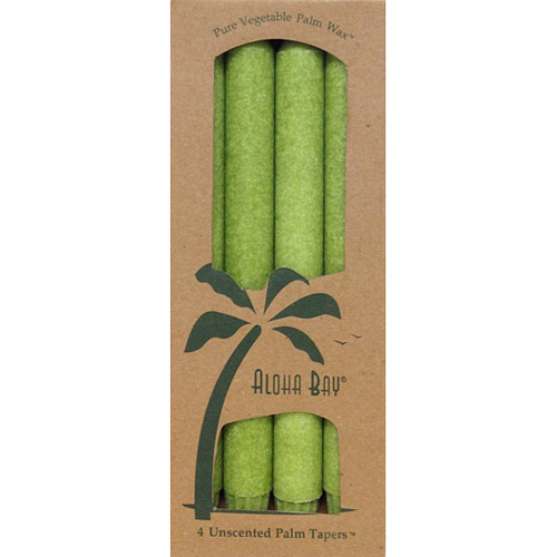 Palm Tapers 9 Inch, Unscented, Melon, 4 Candles, Aloha Bay