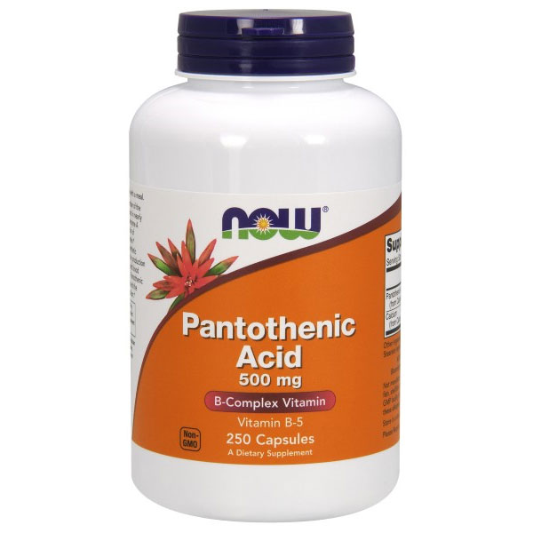 Pantothenic Acid 500mg from Calcium Pantothenate 250 Caps, NOW Foods