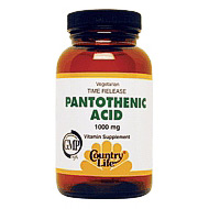Country Life Pantothenic Acid 250 mg 100 Tablets, Country Life