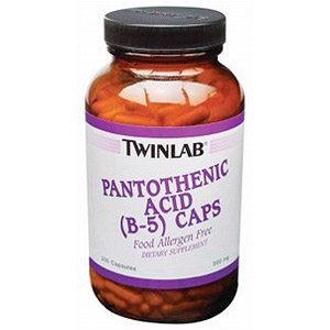 Twinlab Pantothenic Acid (Vitamin B5) 500mg 200 caps from Twinlab
