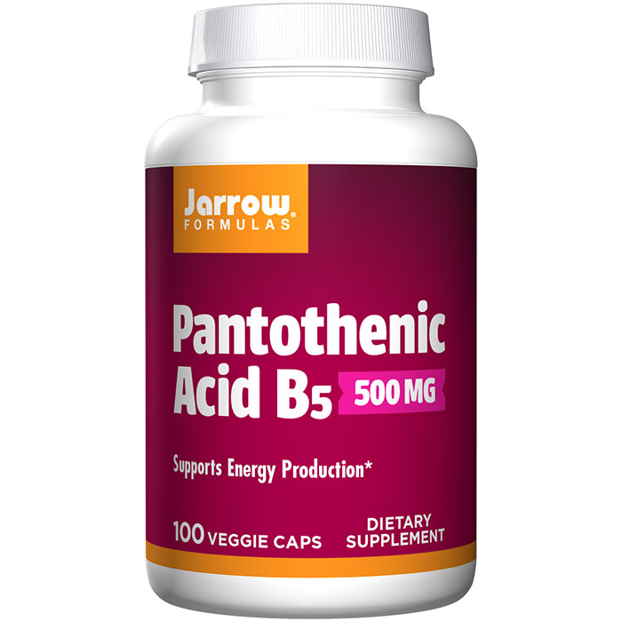 Pantothenic Acid, Vitamin B5, 500 mg 100 caps, Jarrow Formulas