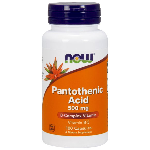 Pantothenic Acid 500mg from Calcium Pantothenate 100 Caps, NOW Foods