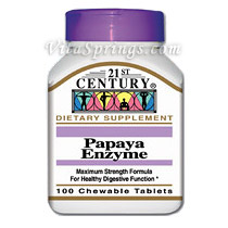 Papaya Enzyme 100 Chewable Tablets, 21st Century Health Care