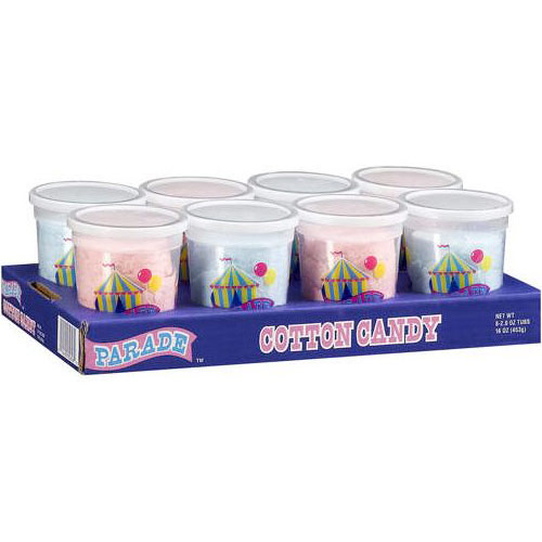 Parade Cotton Candy, 2 oz x 8 Tubs