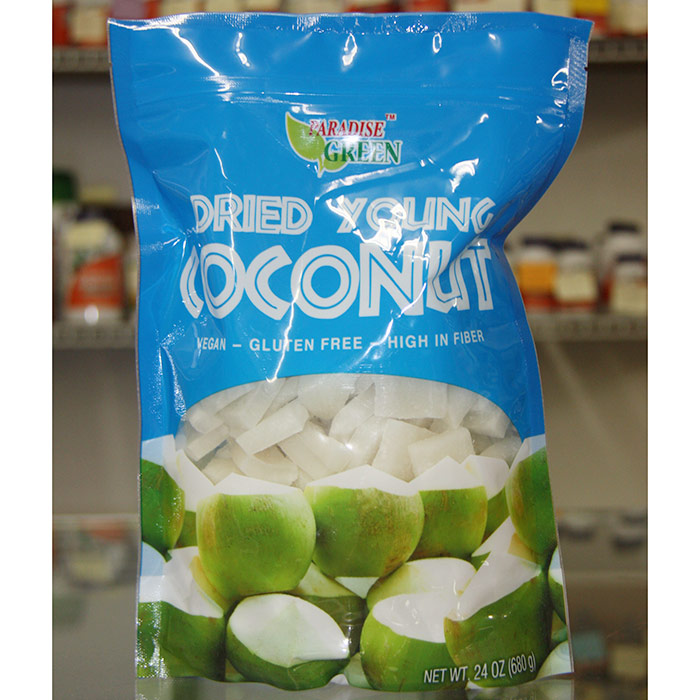 Paradise Green Dried Young Coconut, 24 oz (680 g)