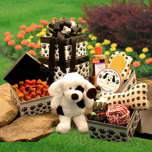 Elegant Gift Baskets Online Patches' Doggie Tower Gift Set, Elegant Gift Baskets Online