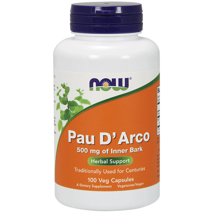Pau DArco 500 mg of Inner Bark, 100 Vegetarian Capsules, NOW Foods
