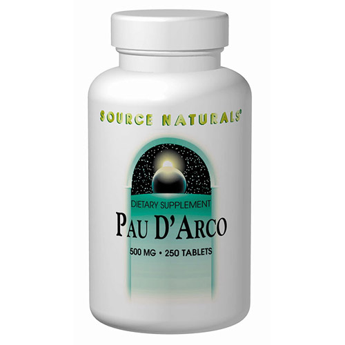Pau DArco Whole Herb 500mg 100 tabs from Source Naturals