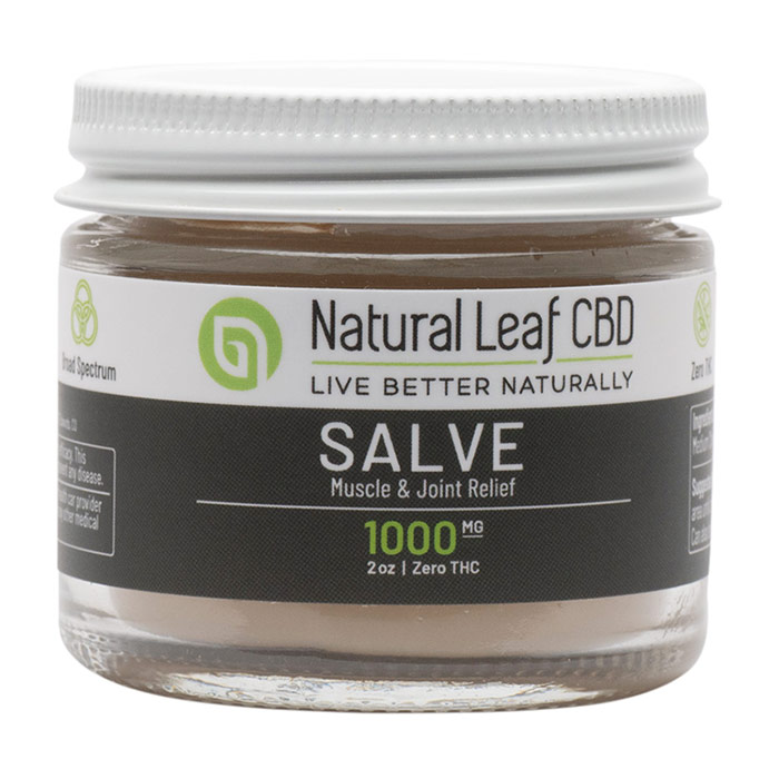 Muscle & Joint Relief Salve 1000 mg, Unscented, 2 oz, Natural Leaf CBD