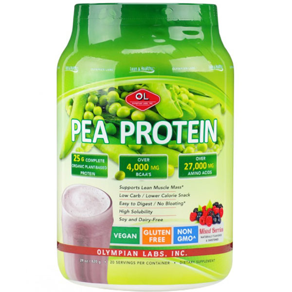 Pea Protein - Mixed Berries Flavor, 29 oz (820 g), Olympian Labs