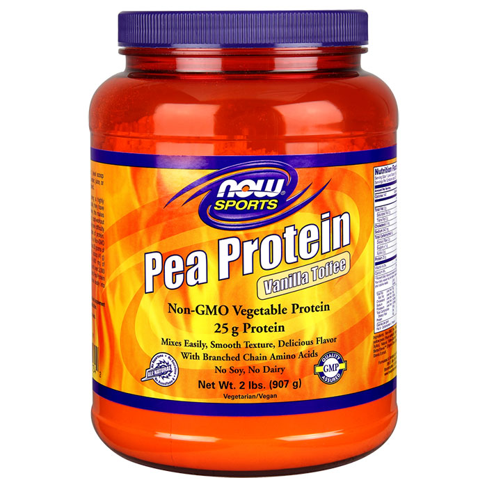 Pea Protein - Vanilla Toffee, 2 lb, NOW Foods