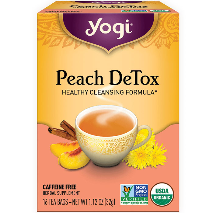 Peach DeTox Tea (Cleansing Tea) 16 tea bags from Yogi Tea