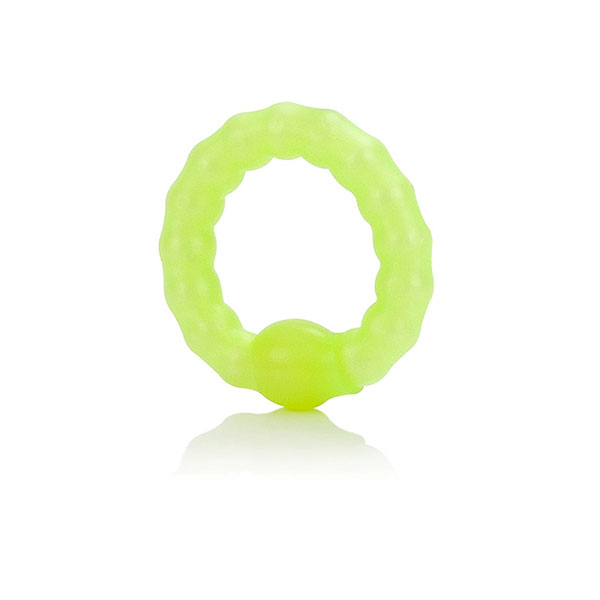Pearl Beaded Prolong Ring - Lime, Erection Enhancer Ring, California Exotic Novelties