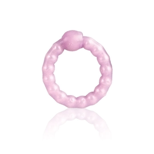 Pearl Beaded Prolong Ring - Purple, Erection Enhancer Ring, California Exotic Novelties