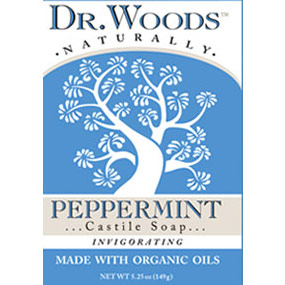 Peppermint Castile Soap Bar, 5.25 oz, Dr. Woods