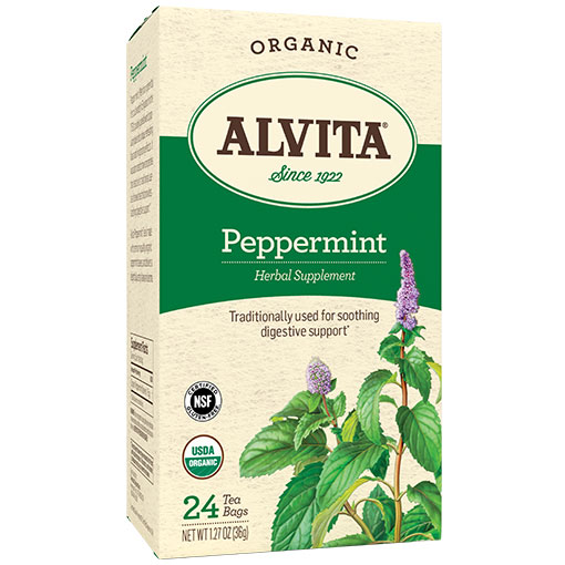 Organic Peppermint Tea, 24 Tea Bags, Alvita Tea