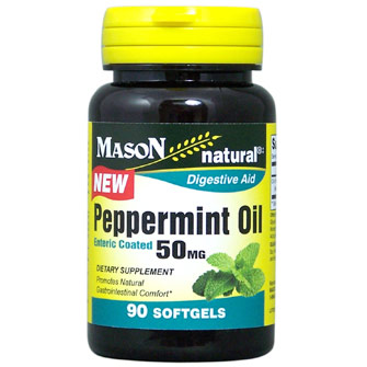 Peppermint Oil 50 mg, 90 Softgels, Mason Natural