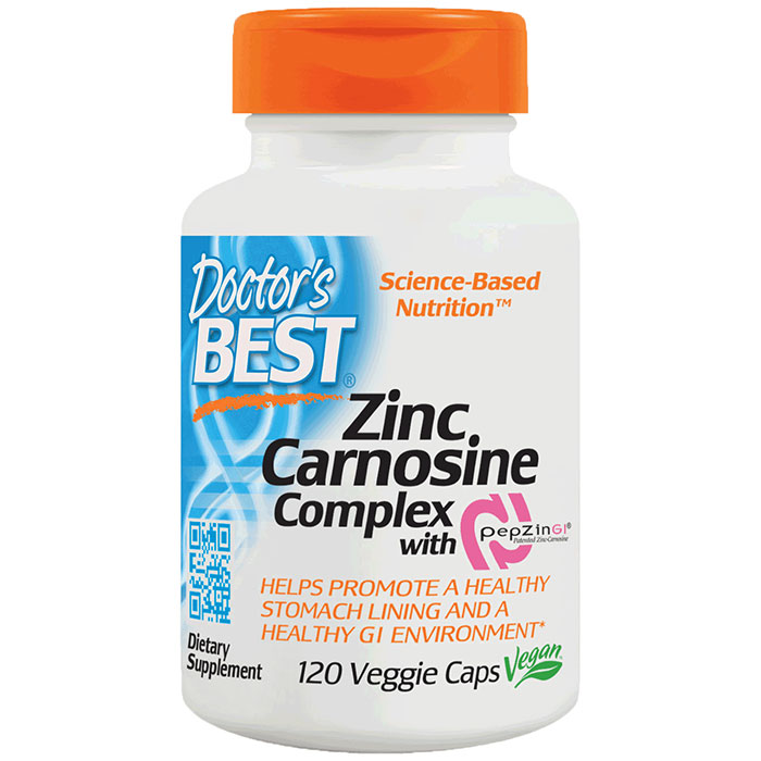 Zinc Carnosine Complex with PepZin Gl, 120 Veggie Caps, Doctors Best