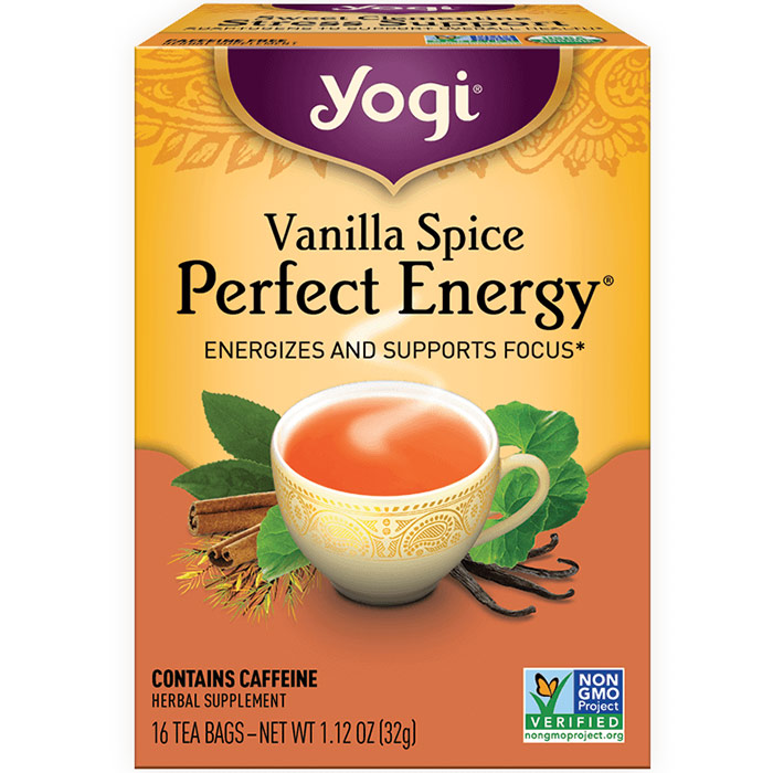 Perfect Energy Tea, Vanilla Spice, 16 Tea Bags, Yogi Tea