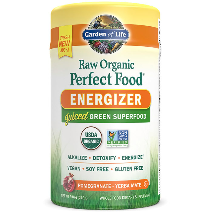 Raw Organic Perfect Food Energizer, Juiced Green Superfood Powder, 9.8 oz (279 g), Garden of Life