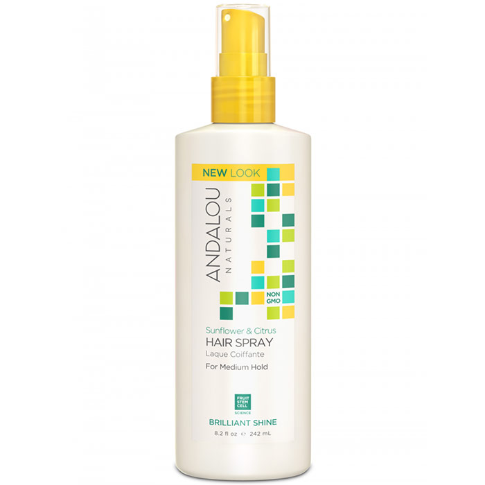 Sunflower & Citrus Brilliant Shine Hair Spray, 8.2 oz, Andalou Naturals