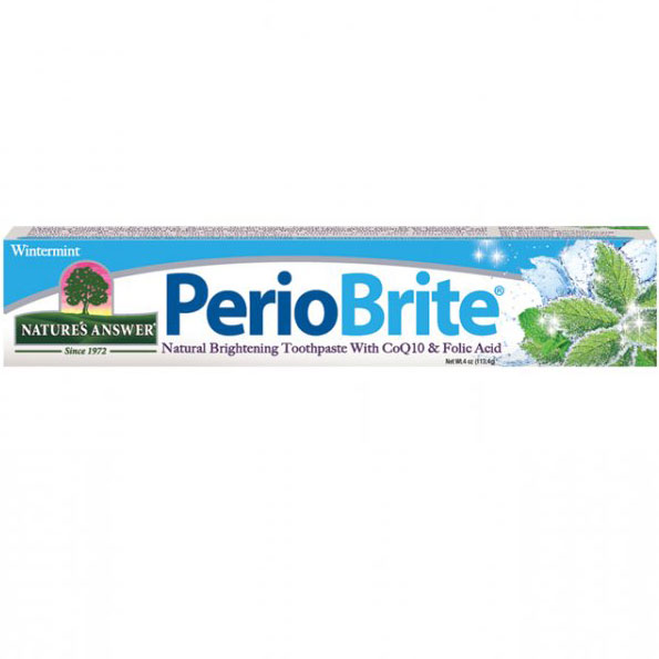 PerioBrite Natural Toothpaste - Wintermint, Fluoride Free, 4 oz, Natures Answer