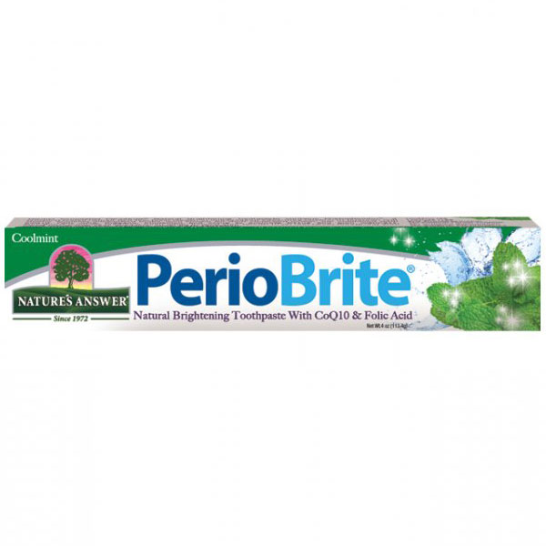 PerioBrite Toothpaste Cool Mint, All Natural, 4 oz, Natures Answer