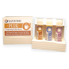 Perk, Coffee Inspired Lip Balms, Bold Collection Gift Set, 0.15 oz x 3 Pack, Crazy Rumors