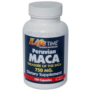 Peruvian Maca 750 mg, 120 Capsules, LifeTime