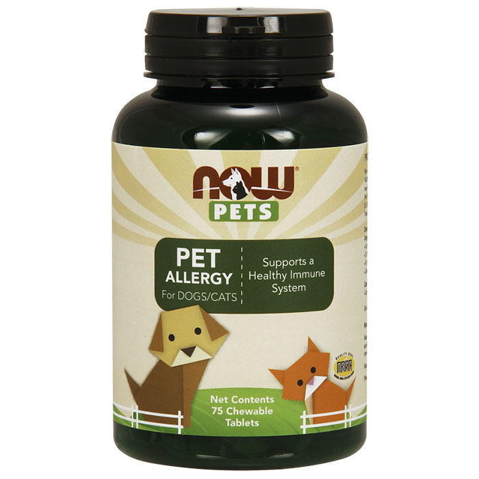 Pet Allergy, For Dogs & Cats, 75 Tablets, NOW Foods