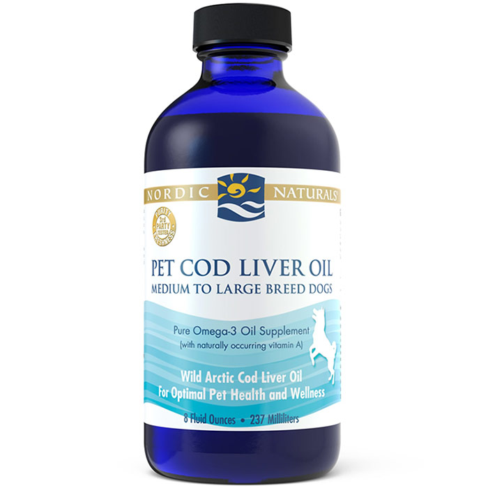Pet Cod Liver Oil Liquid for Dogs & Cats, 8 oz, Nordic Naturals
