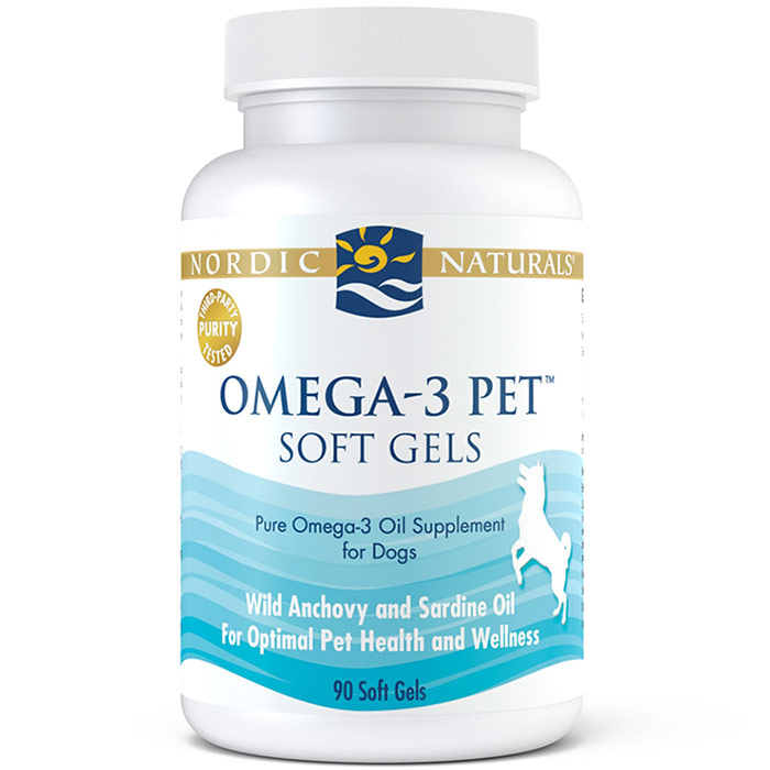 Pet Omega-3, Fish Oil for Dogs & Cats, 90 Softgels, Nordic Naturals