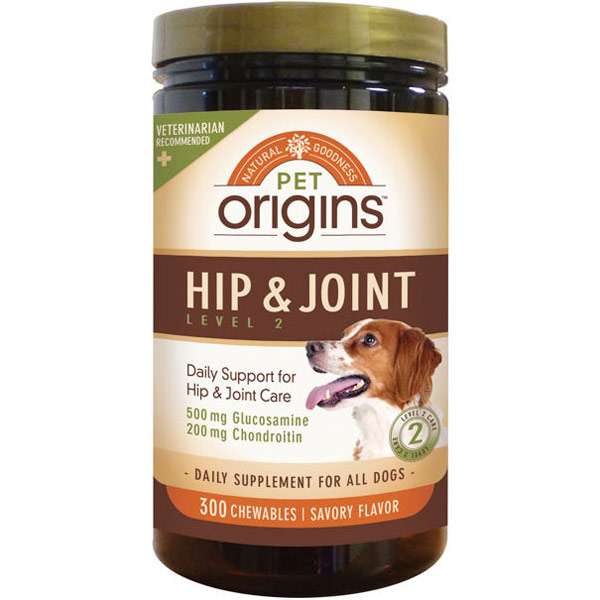 Pet Origins Hip & Joint Level 2 Chewable Tablets for Dogs, 300 Chewables