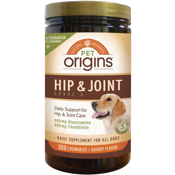Pet Origins Hip & Joint Level 3 Chewable Tablets for Dogs, 300 Chewables