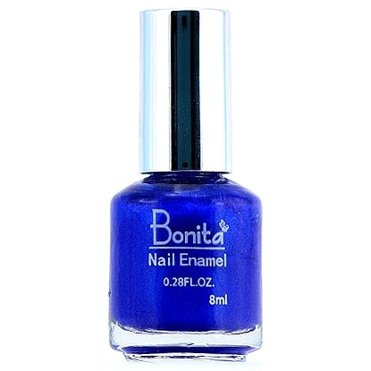 Bonita Petite Nail Enamel - Blue Txt, Mini Nail Polish, 0.28 oz (8 ml), Bonita Cosmetics