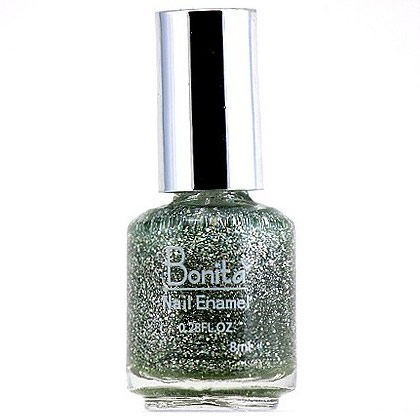 Bonita Petite Nail Enamel - Diamond Silver, Mini Nail Polish, 0.28 oz (8 ml), Bonita Cosmetics
