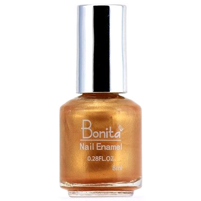 Bonita Petite Nail Enamel - Golden, Mini Nail Polish, 0.28 oz (8 ml), Bonita Cosmetics
