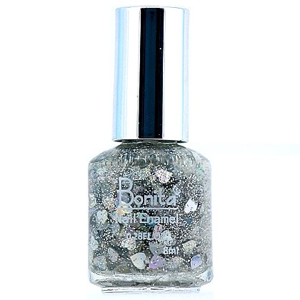 Bonita Petite Nail Enamel - Silver Heart, Mini Nail Polish, 0.28 oz (8 ml), Bonita Cosmetics