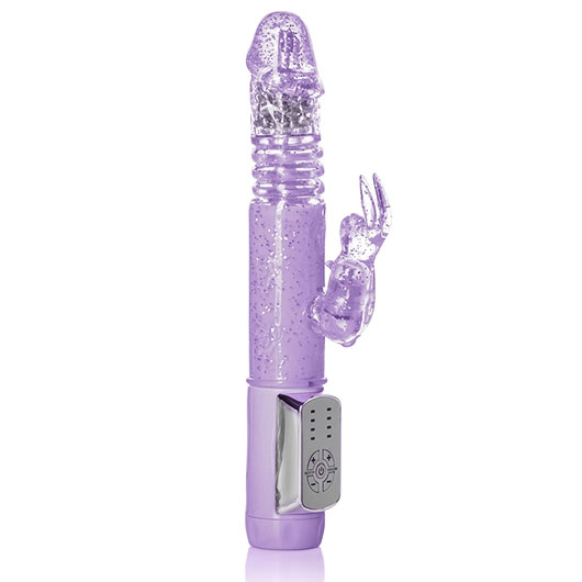 Petite Thrusting Jack Rabbit Vibrator - Purple, Waterproof Vibe, California Exotic Novelties