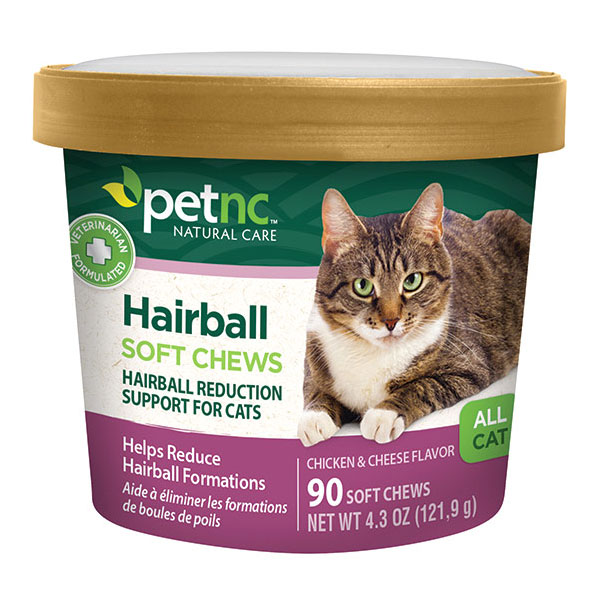 PetNC Cat Hairball Soft Chews, Chicken & Cheese Flavor, 90 ct, 21st Century Animal HealthCare