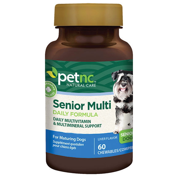 PetNC Dog Senior Multi Daily Formula, Multivitamin & Multimineral, Liver Flavor, 60 Chewables, 21st Century Animal HealthCare