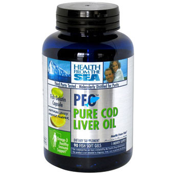 PFO Pure Cod Liver Oil 90 softgels, Health From The Sea
