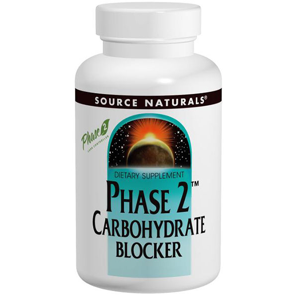 Phase 2 Carbohydrate Blocker (Carb Blocker) Chewable 500mg, 120 Wafers, Source Naturals