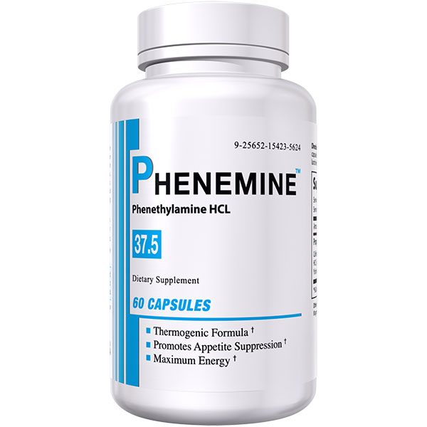 Tri-Pharma Group Inc. Phenemine Weight Loss & Appetite Suppressant, Dietary Supplement, 60 Capsules
