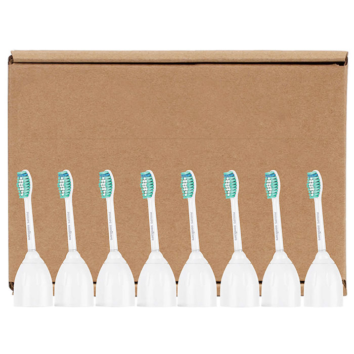 Philips Sonicare E Series Replacement Brush Heads (Fits Advance, CleanCare, Elite, Essence, Xtreme), 6 Brush Heads