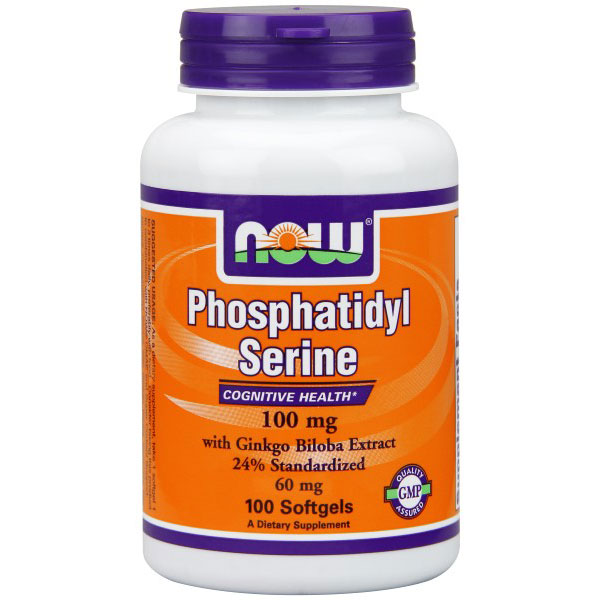 Phosphatidyl Serine 100mg / Ginkgo Biloba 60mg 100 Gels, NOW Foods